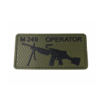 Шеврон M249 operator ПВХ олива